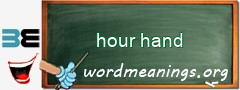 WordMeaning blackboard for hour hand